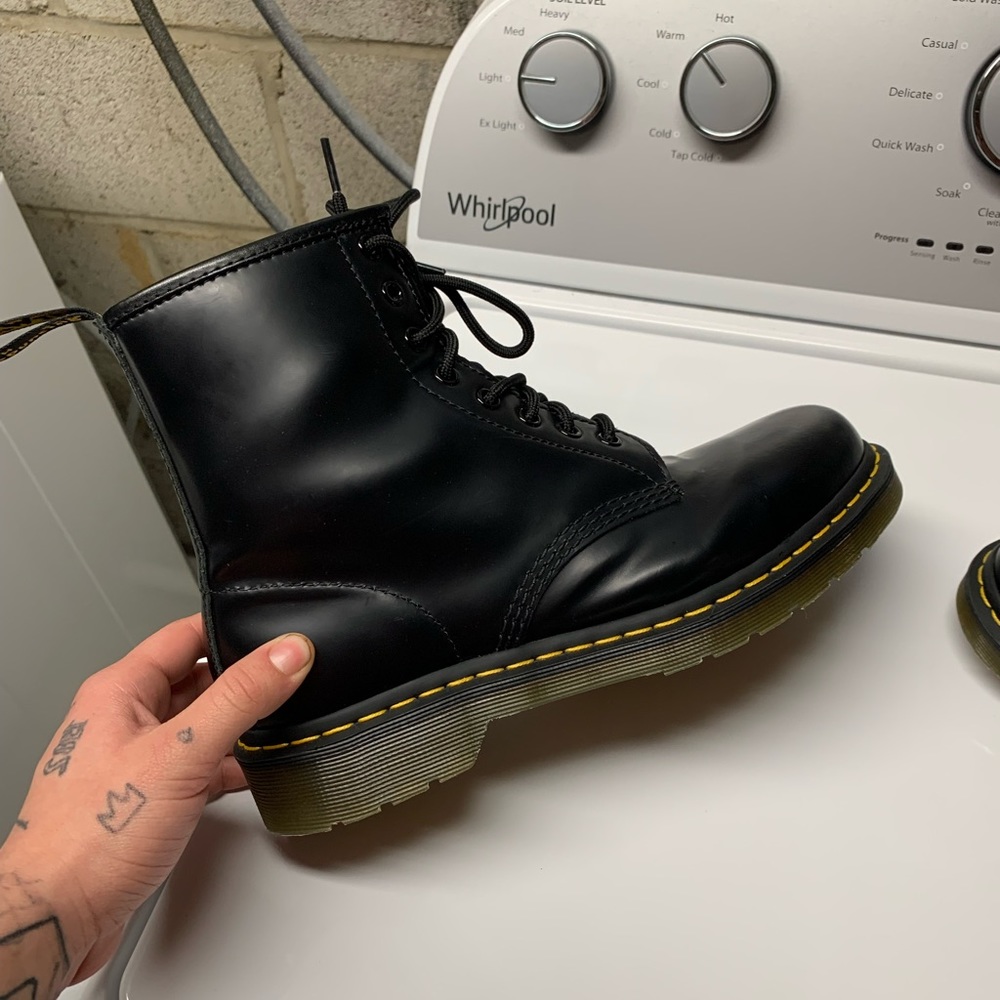 Doc Martens black leather boots